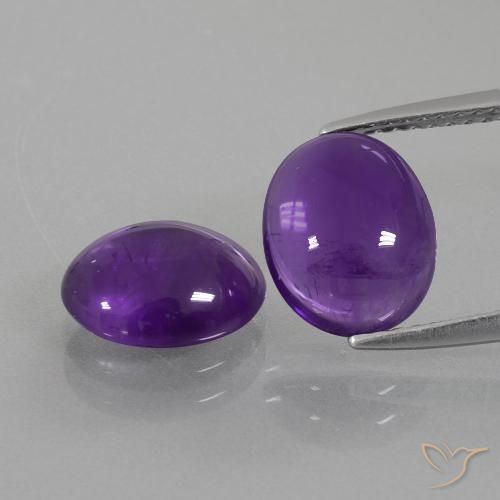 4.43ctw Natural Medium-Light Violet Amethyst, Oval, Transparent