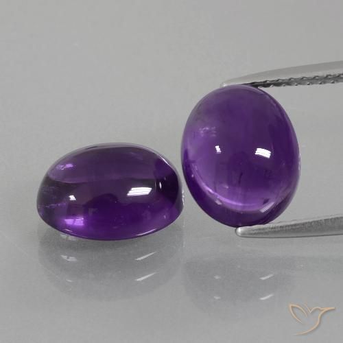 6.22ctw Natural Medium Violet Amethyst, Oval, Transparent