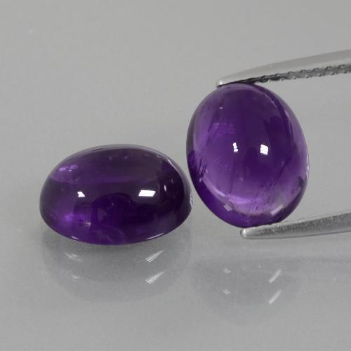 Medium Violet Аметист Камень - 2.7ct Овал Кабошон (ID: 410230)