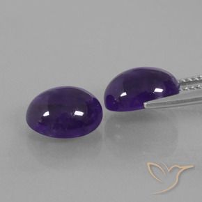Amethyst Gemstones in 10 x 8 mm (calibrated) Size for Sale, Amethyst Stones in Deep Violet Color