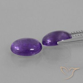 Amethyst Gemstones in 10 x 8 mm (calibrated) Size for Sale, Amethyst Stones in Medium Violet Color