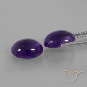 Amethyst Gemstones in 10 x 8 mm (calibrated) Size for Sale, Amethyst Stones in Dark Violet Color