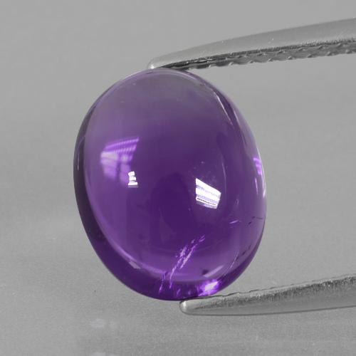 Medium-Light Violet Amethyst Gem - 3ct Oval Cabochon (ID: 410284)
