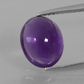 Violeta medio Amatista Gema - 2.3ct Cabujón Óvalo (ID: 410285)
