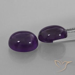Amethyst Gemstones in 10 x 8 mm (calibrated) Size for Sale, Amethyst Stones in Dark Violet Color