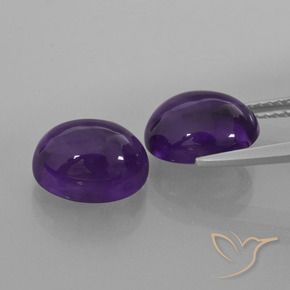 Amethyst Gemstones in 10 x 8 mm (calibrated) Size for Sale, Amethyst Stones in Deep Violet Color