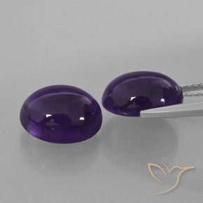Amethyst Gemstones in 10 x 8 mm (calibrated) Size for Sale, Amethyst Stones in Dark Violet Color