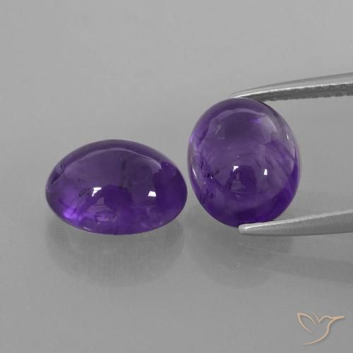 5.53ctw Natural Deep Violet Amethyst, Oval, Transparent