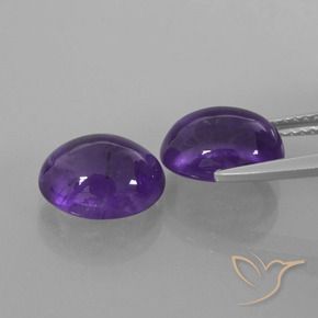 Amethyst Gemstones in 10 x 8 mm (calibrated) Size for Sale, Amethyst Stones in Deep Violet Color