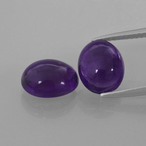 Dark Violet Amethyst Gem - 2.7ct Oval Cabochon (ID: 410322)