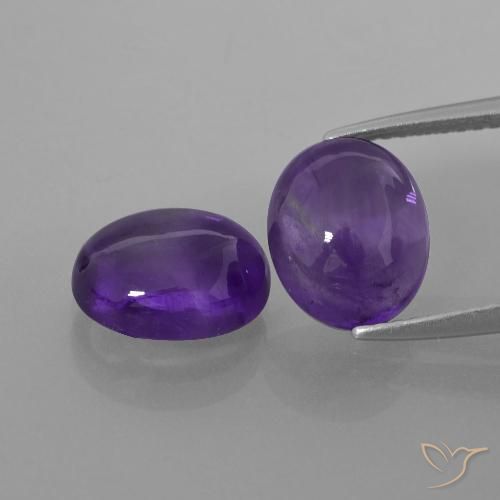 5.33ctw Natural Medium Violet Amethyst, Oval, Transparent