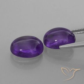 Amethyst Gemstones in 10 x 8 mm (calibrated) Size for Sale, Amethyst Stones in Medium Violet Color