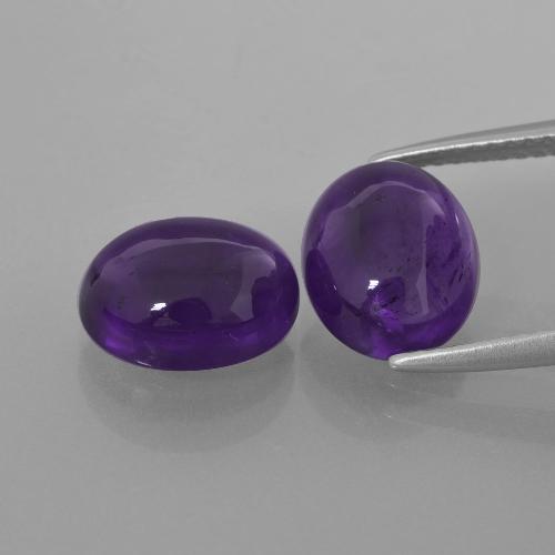 Medium Violet Amethyst Gem - 2.8ct Oval Cabochon (ID: 410326)