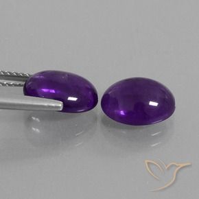 Amethyst Gemstones in 10 x 8 mm (calibrated) Size for Sale, Amethyst Stones in Medium Violet Color