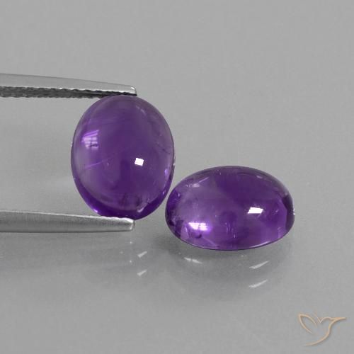 5.08ctw Natural Medium Violet Amethyst, Oval, Transparent