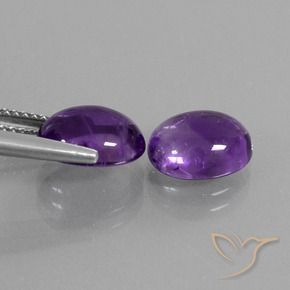 Amethyst Gemstones in 10 x 8 mm (calibrated) Size for Sale, Amethyst Stones in Medium Violet Color