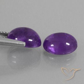 Amethyst Gemstones in 10 x 8 mm (calibrated) Size for Sale, Amethyst Stones in Medium Violet Color