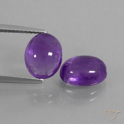 5.76ctw Natural Medium-Light Violet Amethyst, Oval, Transparent