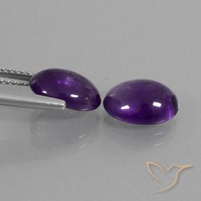 Amethyst Gemstones in 10 x 8 mm (calibrated) Size for Sale, Amethyst Stones in Medium Violet Color