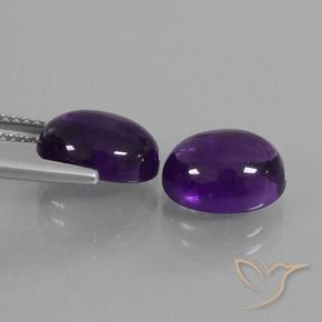 Amethyst Gemstones in 10 x 8 mm (calibrated) Size for Sale, Amethyst Stones in Medium Violet Color