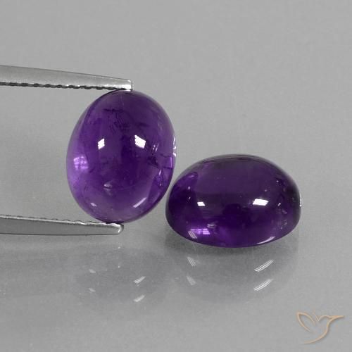 6.21ctw Natural Medium Violet Amethyst, Oval, Transparent