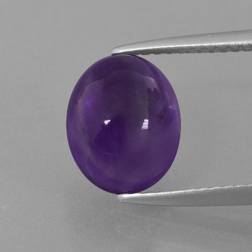 Améthyste Ovale en damier des États-Unis 3,09 ct, dimension 10 x 8,1mm, pureté Transparent, pierre gemme naturelle Non traité, 1 pièce d'améthyste de couleur Violet moyen, dureté Mohs de 7 convient aux bijoux de tous les jours, pierre de sagesse, Pierre de naissance de février, Photo A