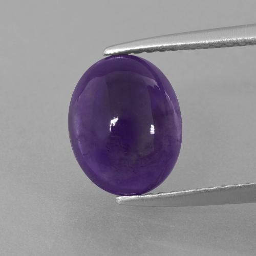 Medium Violet Amethyst Gem - 2.9ct Oval Cabochon (ID: 410416)