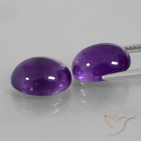 Amethyst Gemstones in 12 x 10 mm (calibrated) Size for Sale, Amethyst Stones in Medium Violet Color