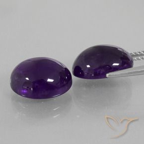 Amethyst Gemstones in 12 x 10 mm (calibrated) Size for Sale, Amethyst Stones in Dark Violet Color
