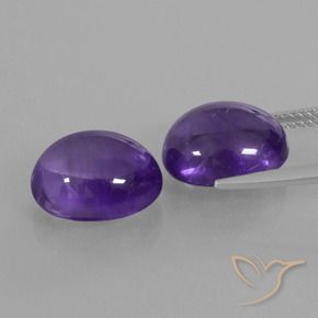 Amethyst Gemstones in 12 x 10 mm (calibrated) Size for Sale, Amethyst Stones in Dark Violet Color
