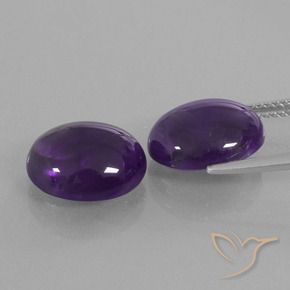 Amethyst Gemstones in 12 x 10 mm (calibrated) Size for Sale, Amethyst Stones in Deep Violet Color