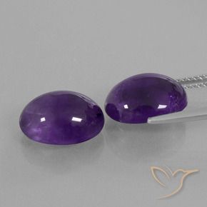 Amethyst Gemstones in 12 x 10 mm (calibrated) Size for Sale, Amethyst Stones in Deep Violet Color