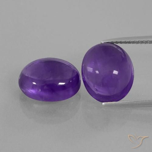 10.12 ct Oval Cabochon Amethyst, 12.2 x 9.9 mm From Brazil, Photo A
