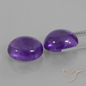 Amethyst Gemstones in 12 x 10 mm (calibrated) Size for Sale, Amethyst Stones in Medium Violet Color
