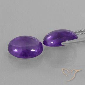 Amethyst Gemstones in 12 x 10 mm (calibrated) Size for Sale, Amethyst Stones in Medium Violet Color