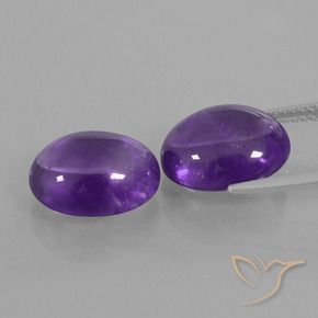 Amethyst Gemstones in 12 x 10 mm (calibrated) Size for Sale, Amethyst Stones in Medium Violet Color