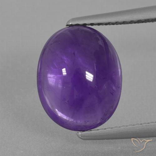 5.41ct Natural Medium Violet Amethyst, Oval, Transparent