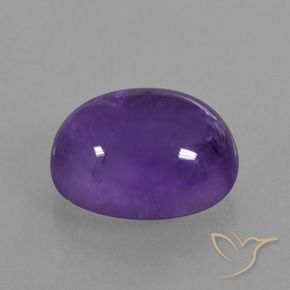 5.41 ct Violet Amethyst Stone, Natural Amethyst in Oval Cabochon Shape for Sale