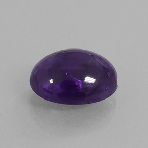 4.60 ct Violet Amethyst Stone, Natural Amethyst in Oval Cabochon Shape for Sale