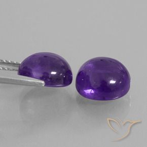Amethyst Gemstones in 9 mm (calibrated) Size for Sale, Amethyst Stones in Medium Violet Color