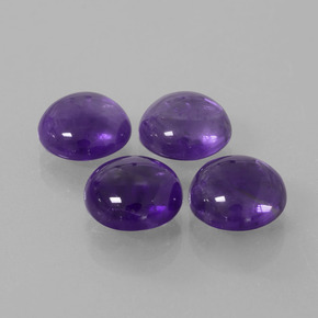 Medium Violet Amethyst Gem - 2.5ct Round Cabochon (ID: 410932)