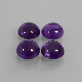 10.71 ctw Violet Amethyst Stones, Natural Amethyst in Round Cabochon Shape for Sale