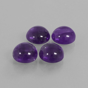 Amethyst Gemstones in 9 mm (calibrated) Size for Sale, Amethyst Stones in Medium Violet Color