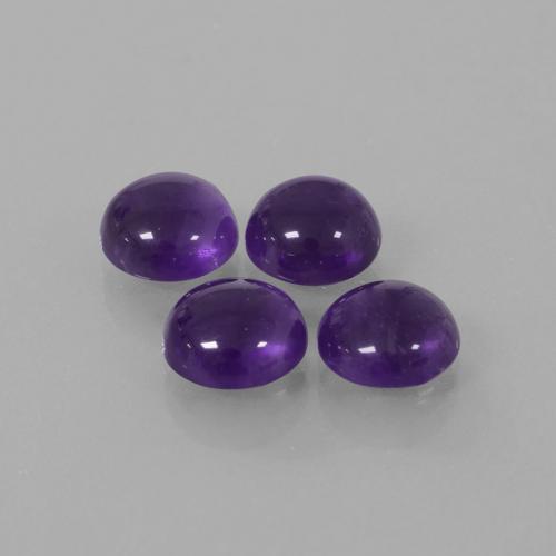 Medium Violet Аметист Камень - 1.9ct Круглый Кабошон (ID: 411153)