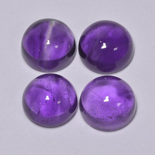 Medium-Light Violet Amethyst Gem - 2.3ct Round Cabochon (ID: 411157)