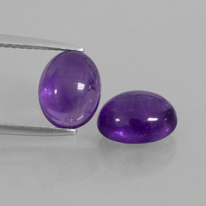 Violeta medio Amatista Gema - 1.9ct Cabujón Óvalo (ID: 411851)
