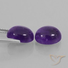 Amethyst Gemstones in 9 x 7 mm (calibrated) Size for Sale, Amethyst Stones in Medium Violet Color