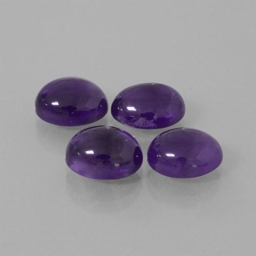 Medium Violet Amethyst Gem - 2ct Oval Cabochon (ID: 412107)