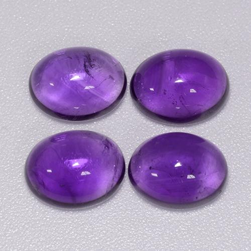Medium Violet Amethyst Gem - 1.5ct Oval Cabochon (ID: 412110)