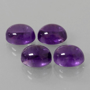 Amethyst Gemstones in 9 x 7 mm (calibrated) Size for Sale, Amethyst Stones in Medium Violet Color